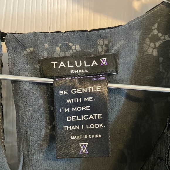 Aritzia Talula Lace T-Shirt Blouse Black Small - Picture 4 of 5